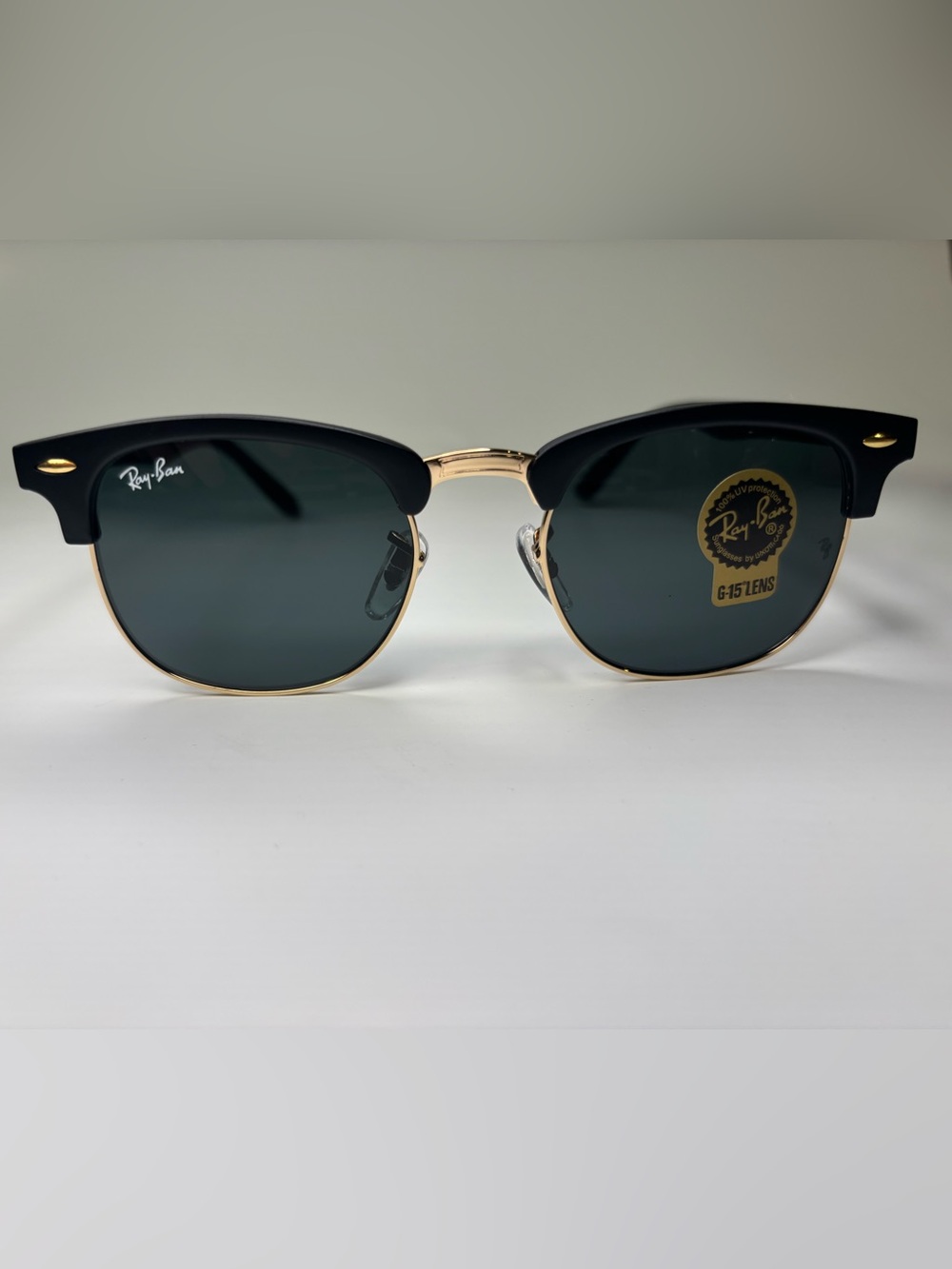 Ray-Ban Black and Gold Clubmaster Sunglasses